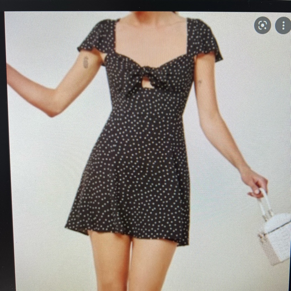 Reformation Cut Out Polka Dot Mini Dress